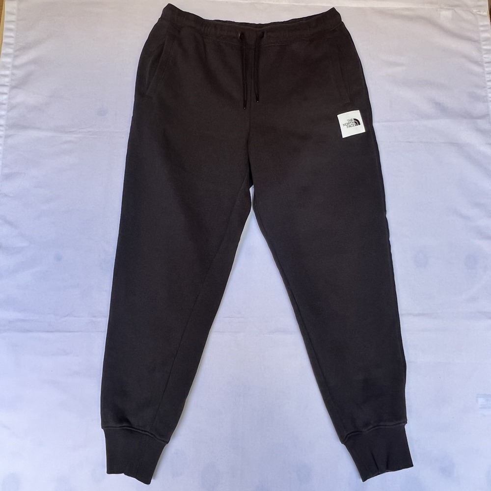 The North Face Womens Black Fleece Joggers Sweatpants Medium Box Logo NF0A5IBS